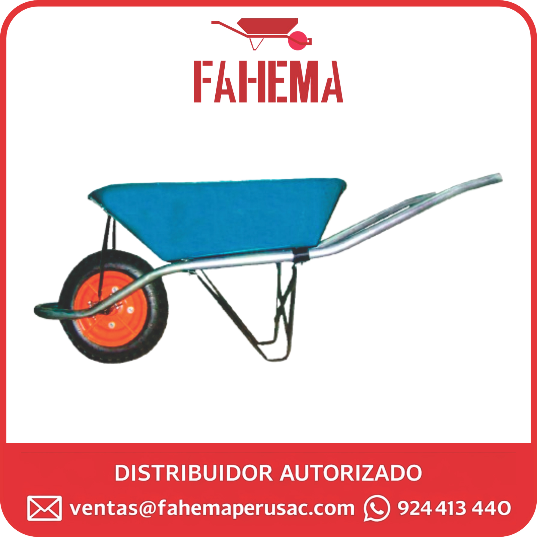 Carretilla Minera Color Azul