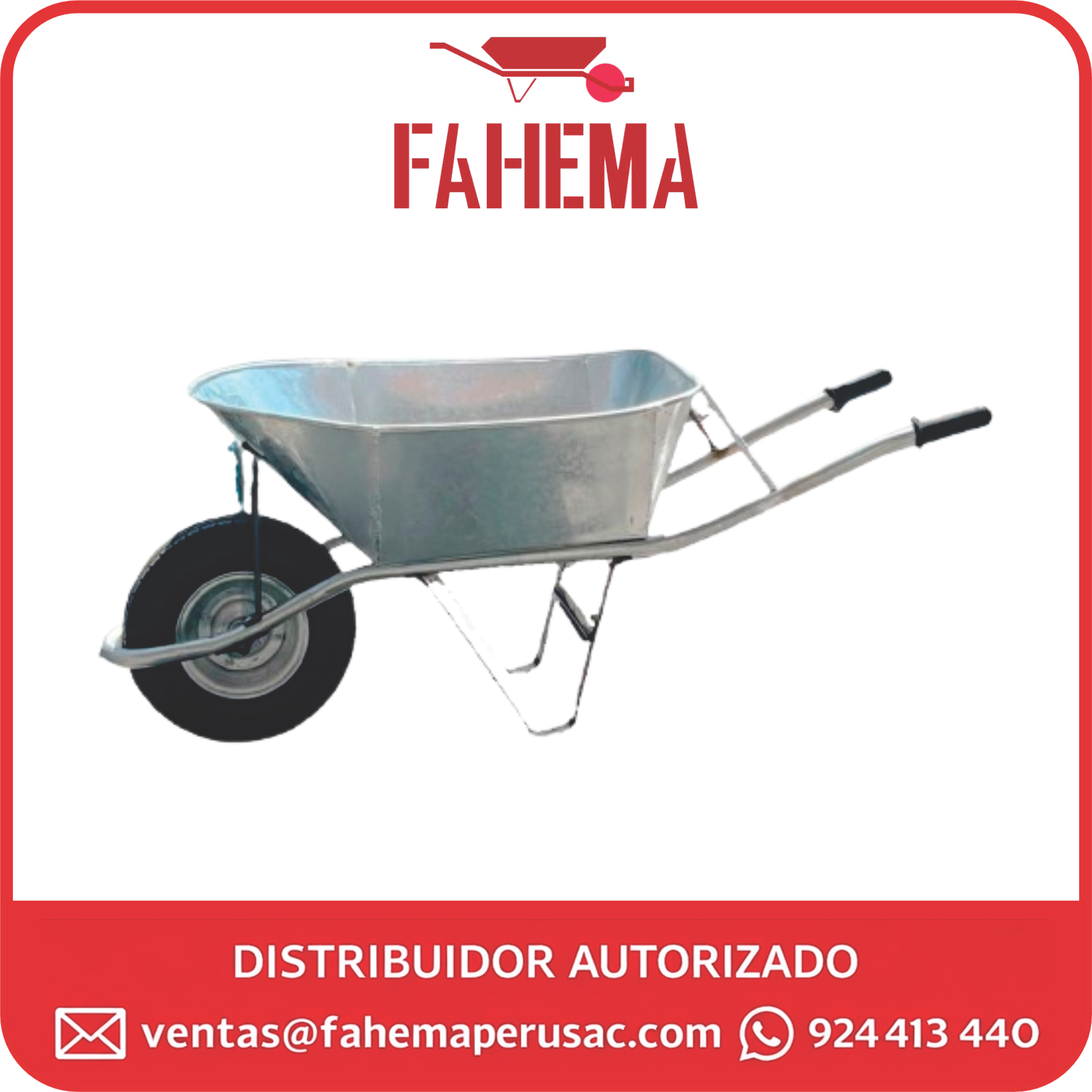 Carretilla Galvanizada Soldada Super-Pesada