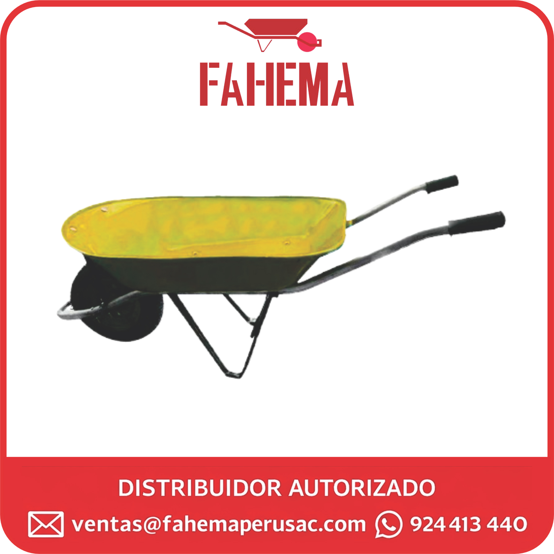 Carretilla Embutida Color Amarillo